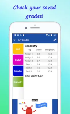 Grades Calculator android App screenshot 4